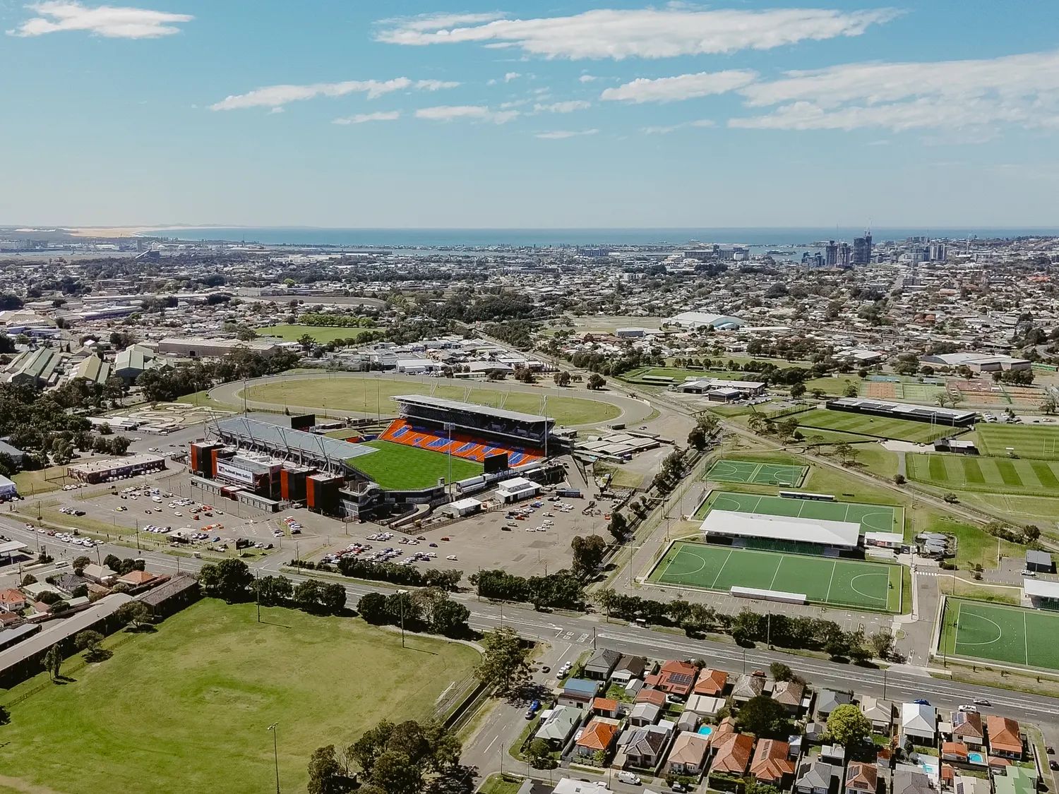 McDonald Jones Stadium and the surrounding sporting fields